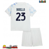 Camisa de Futebol Inter Milan Nicolo Barella #23 Equipamento Secundário Infantil 2025-26 Manga Curta (+ Calças curtas)